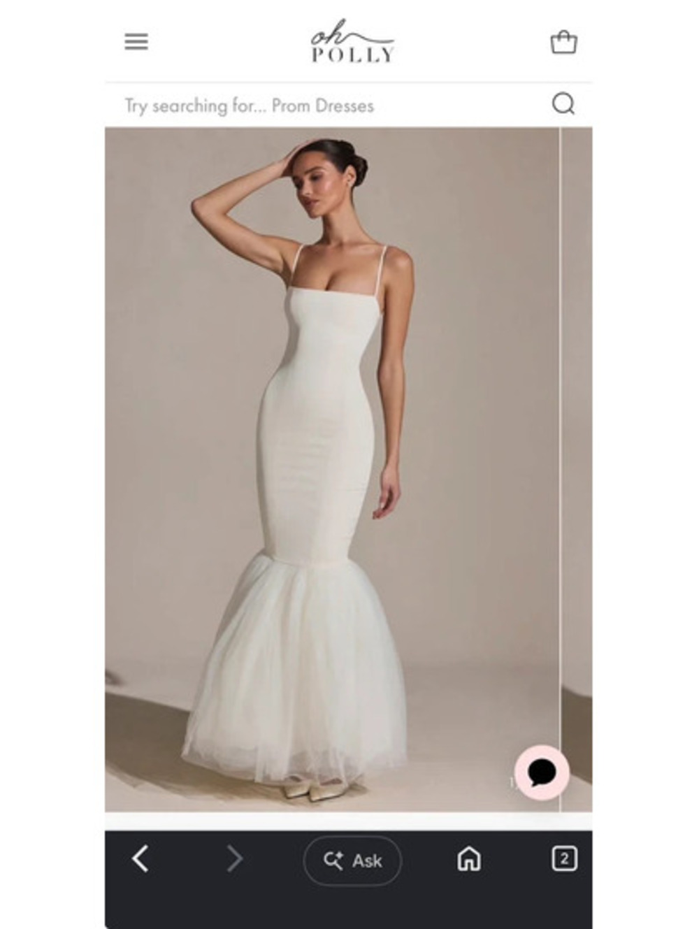 Oh Pollydress gown nwt size 12 ivory